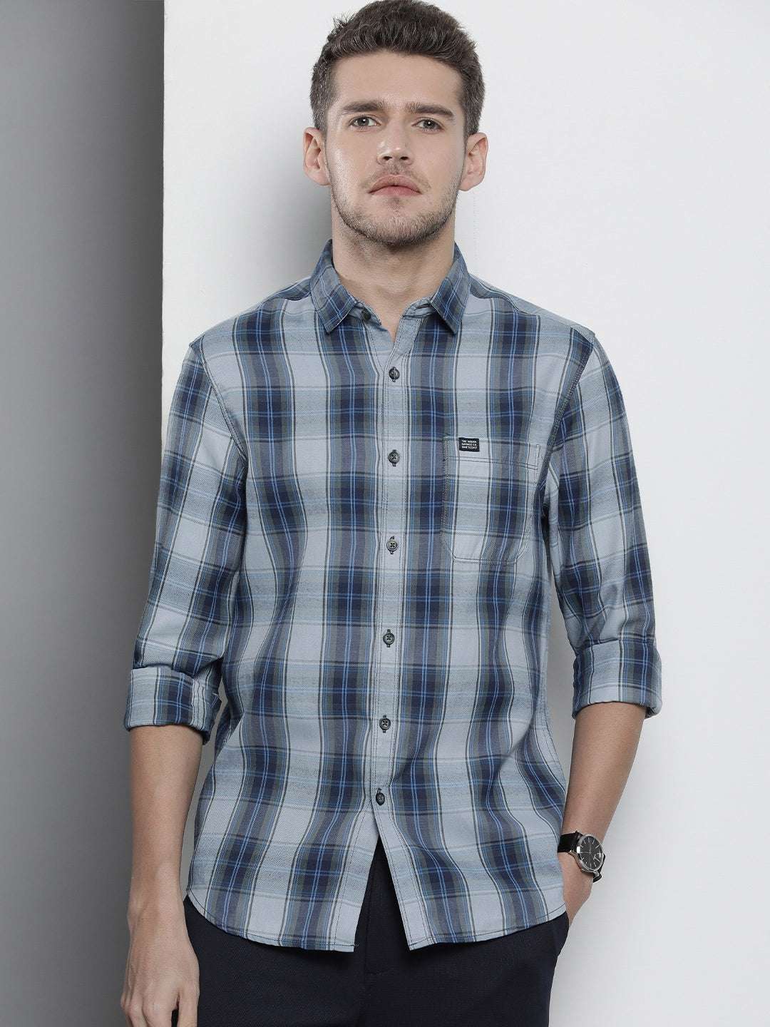 Men's Checked Slim Fit Shirt - Image 2
