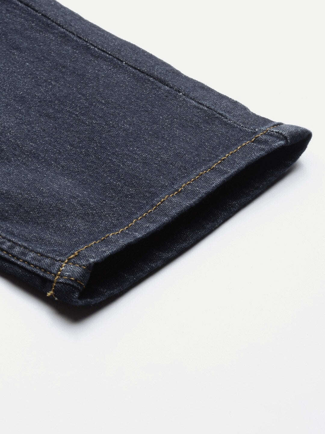 Men's Blue Slim Fit Solid Mid-Rise Jeans - Image 7