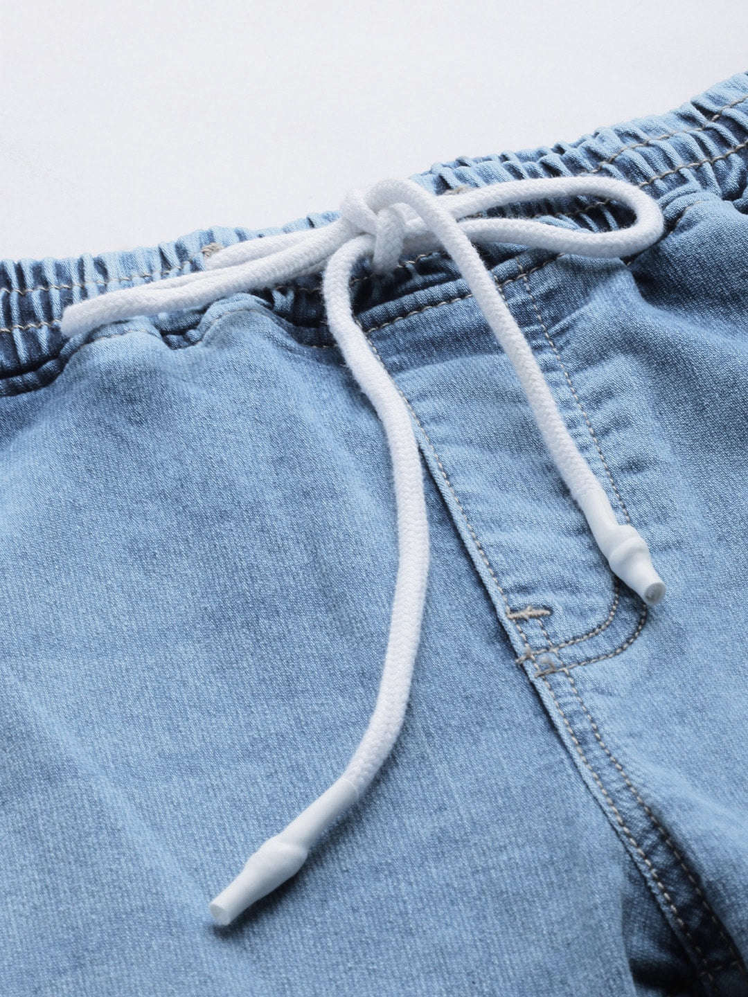 Men's Blue Slim Fit Solid Street Wear Jeans - Image 5