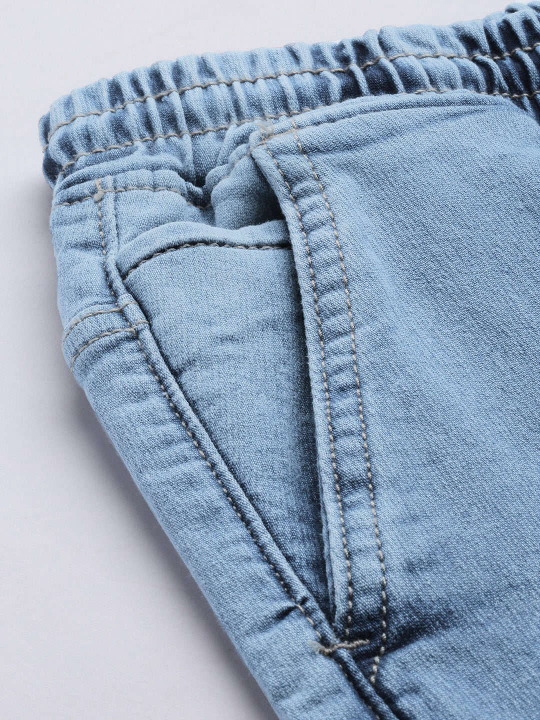 Men's Blue Slim Fit Solid Street Wear Jeans - Image 7