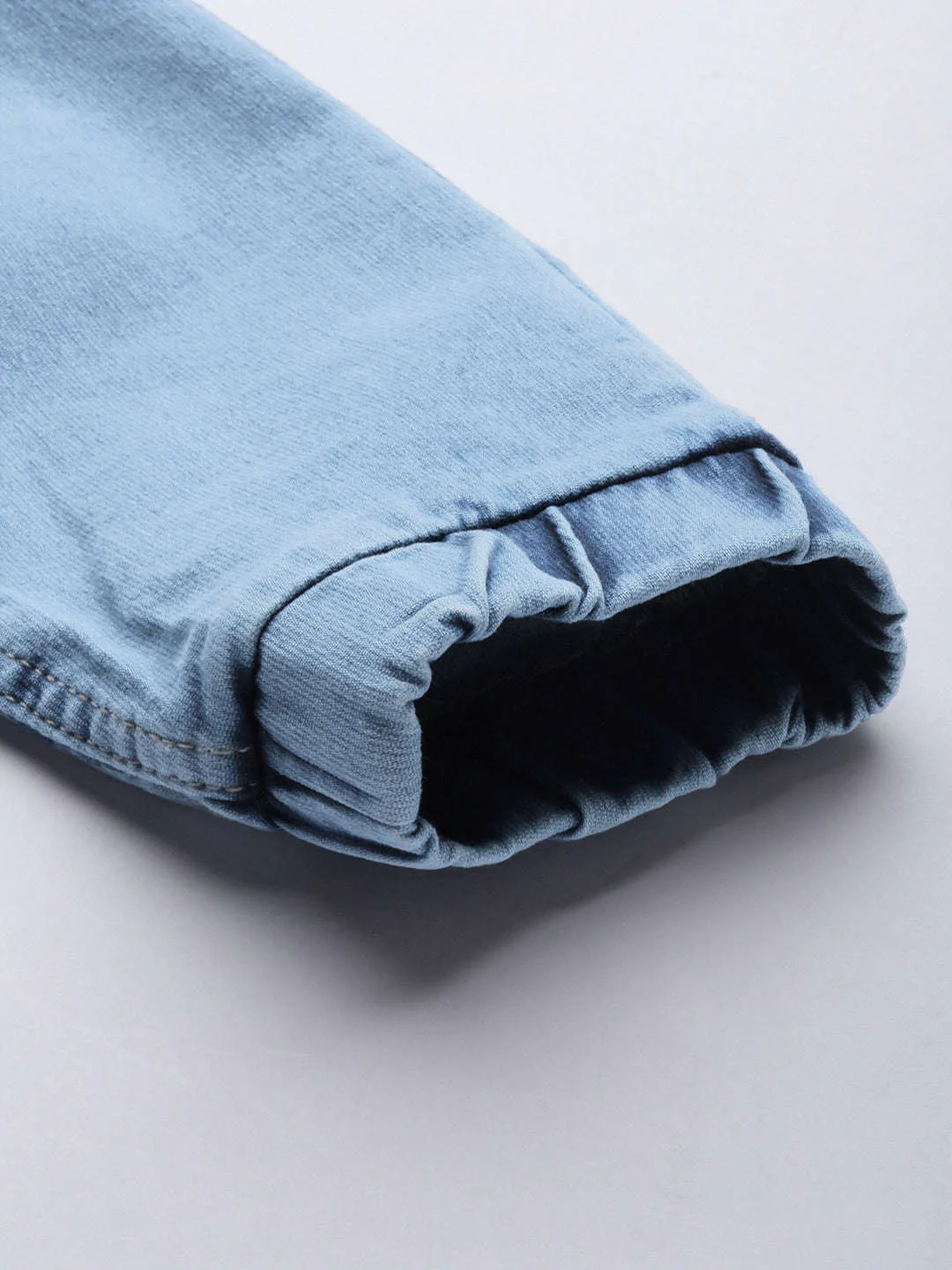 Men's Blue Slim Fit Solid Street Wear Jeans - Image 8