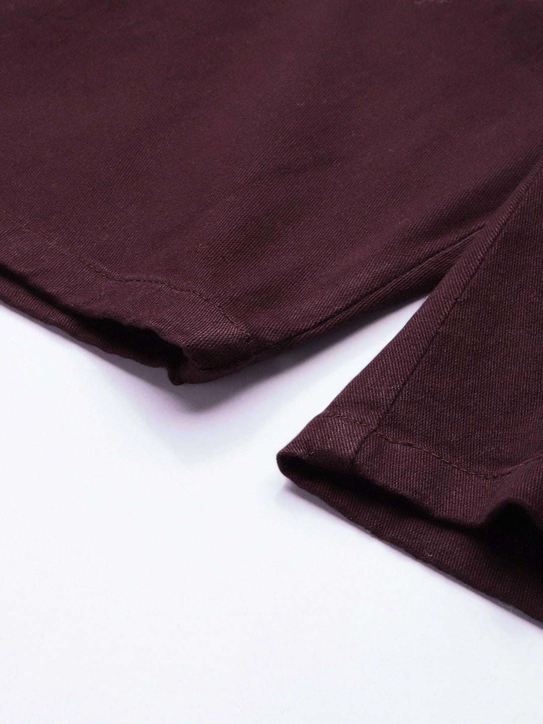 Men's Maroon Slim Fit Solid Casual Shorts - Image 8