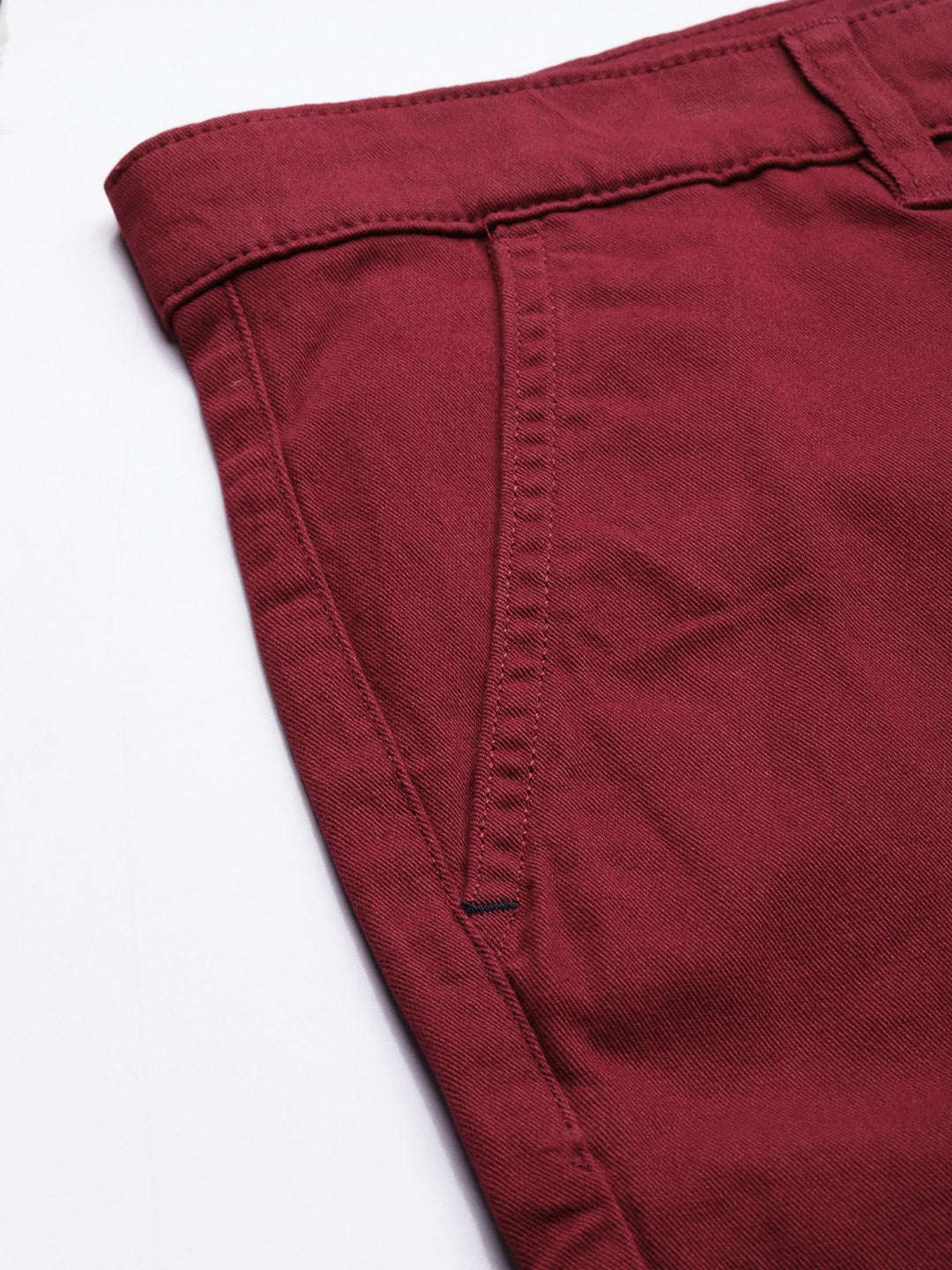 Men's Red Slim Fit Solid Casual Shorts - Image 7