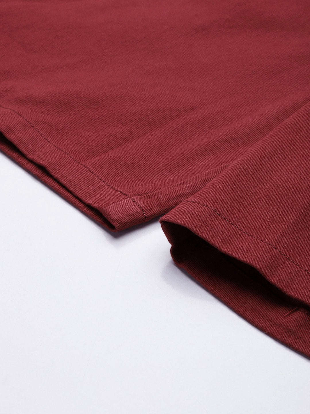 Men's Red Slim Fit Solid Casual Shorts - Image 8