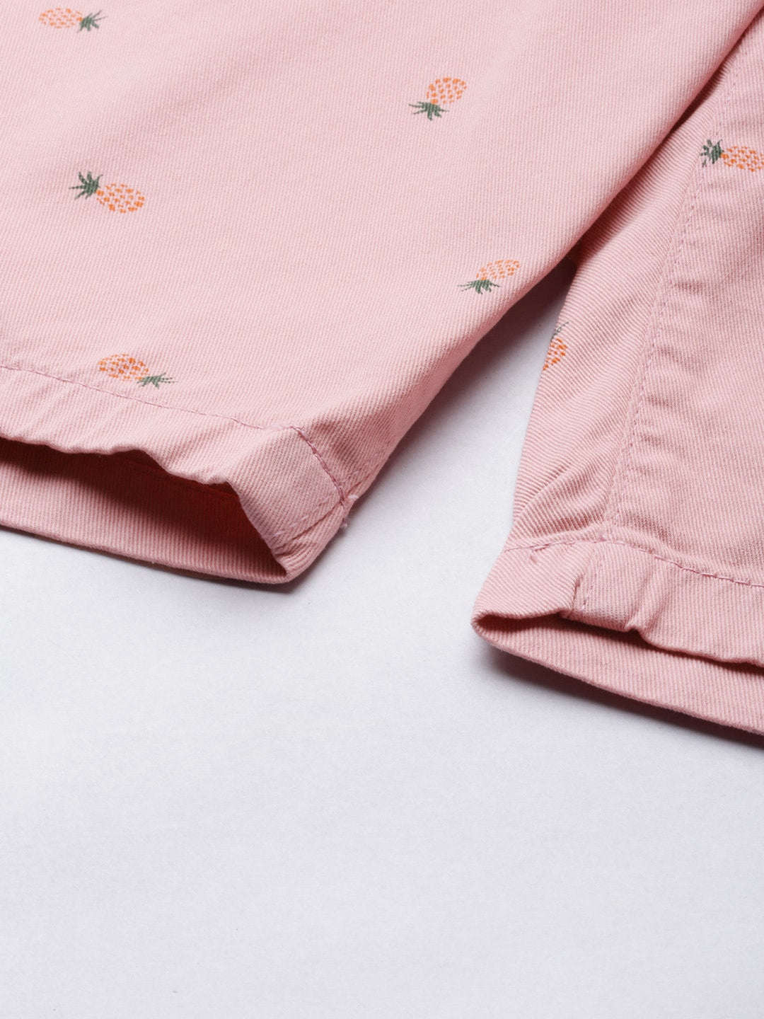 Men's Pink Slim Fit Printed Casual Shorts - Image 8