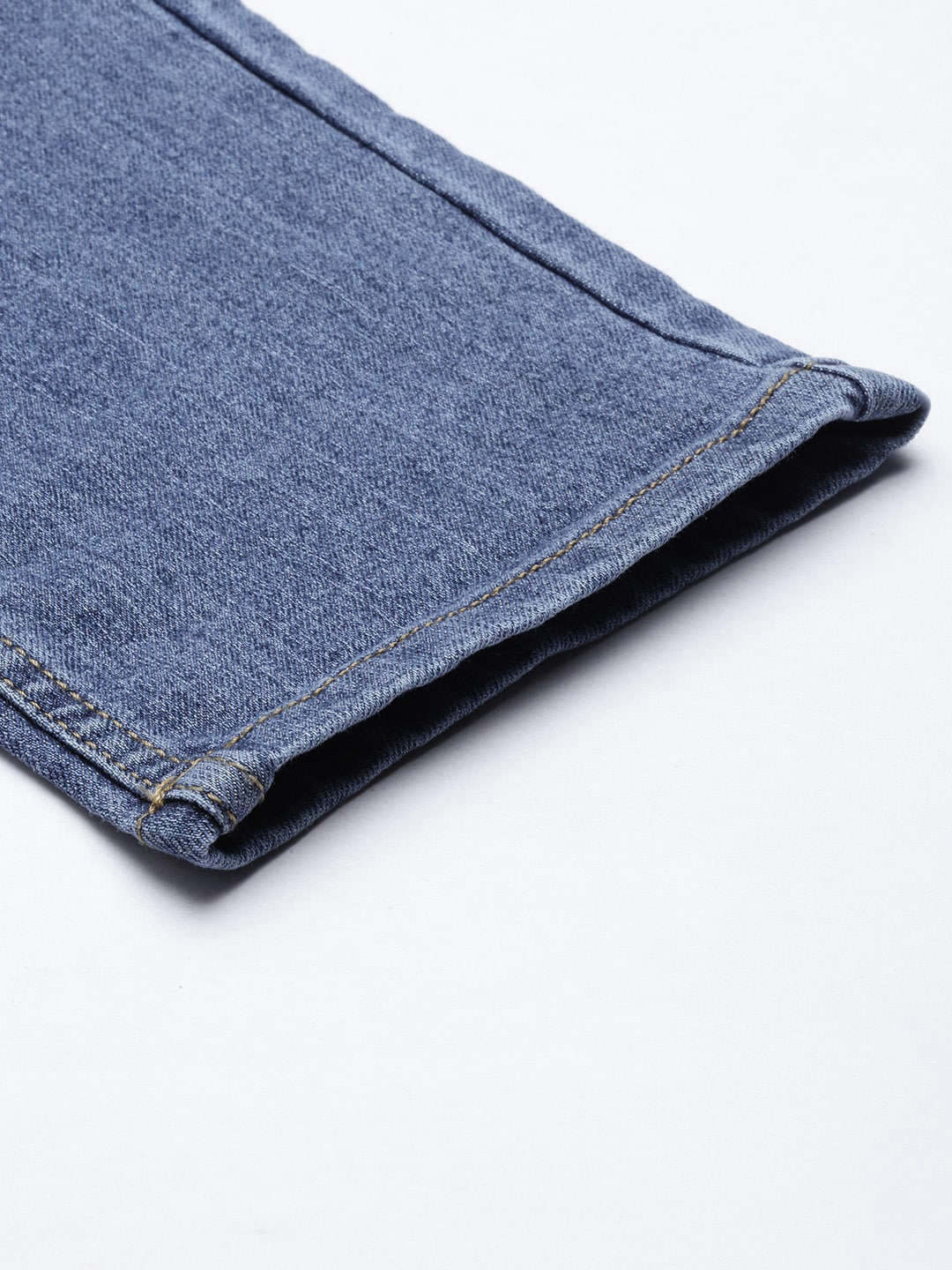 Men's Blue Slim Fit Solid Mid-Rise Stretchable Jeans - Image 7
