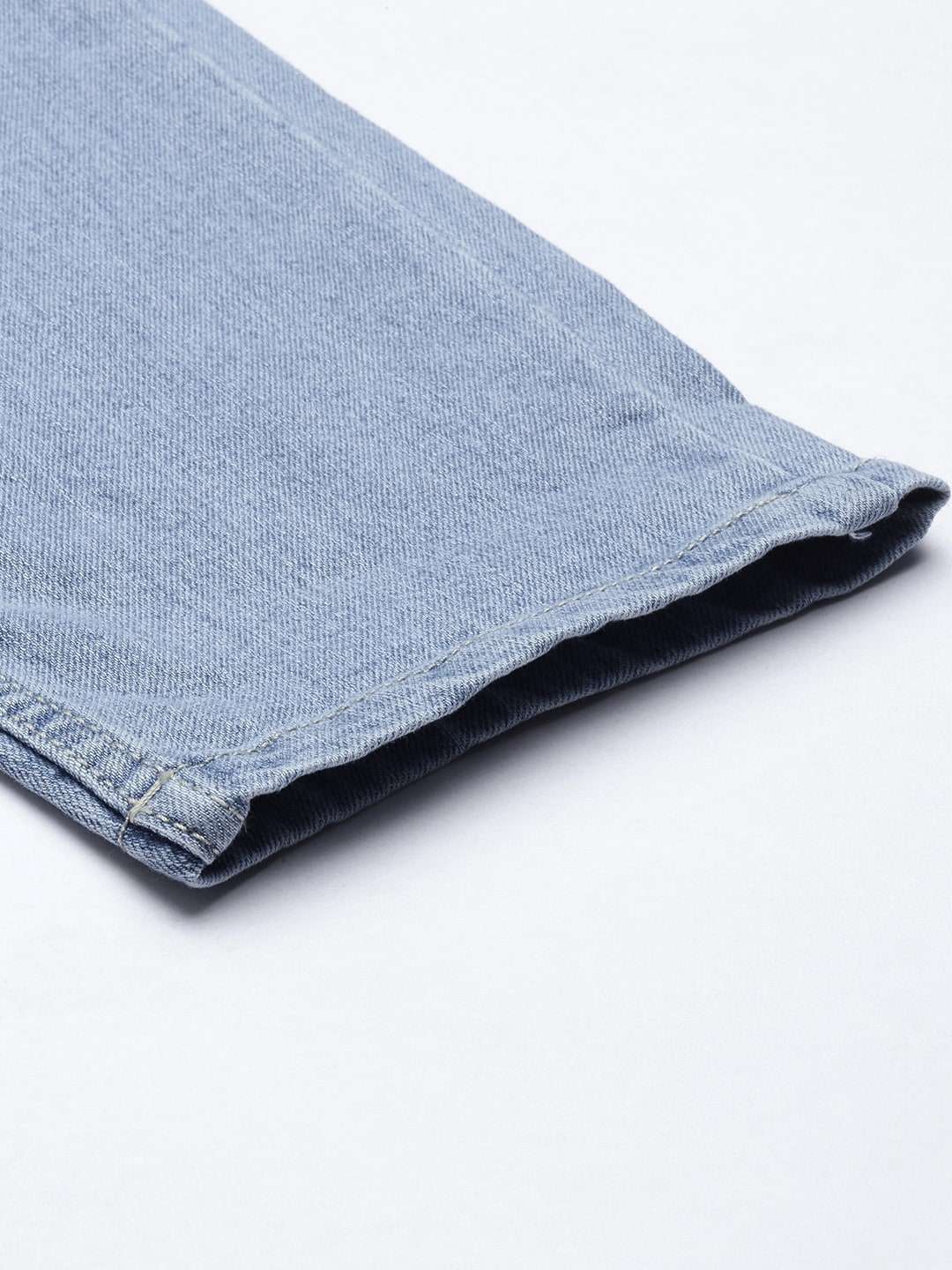 Men's Blue Slim Fit Solid Mid-Rise Stretchable Jeans - Image 7