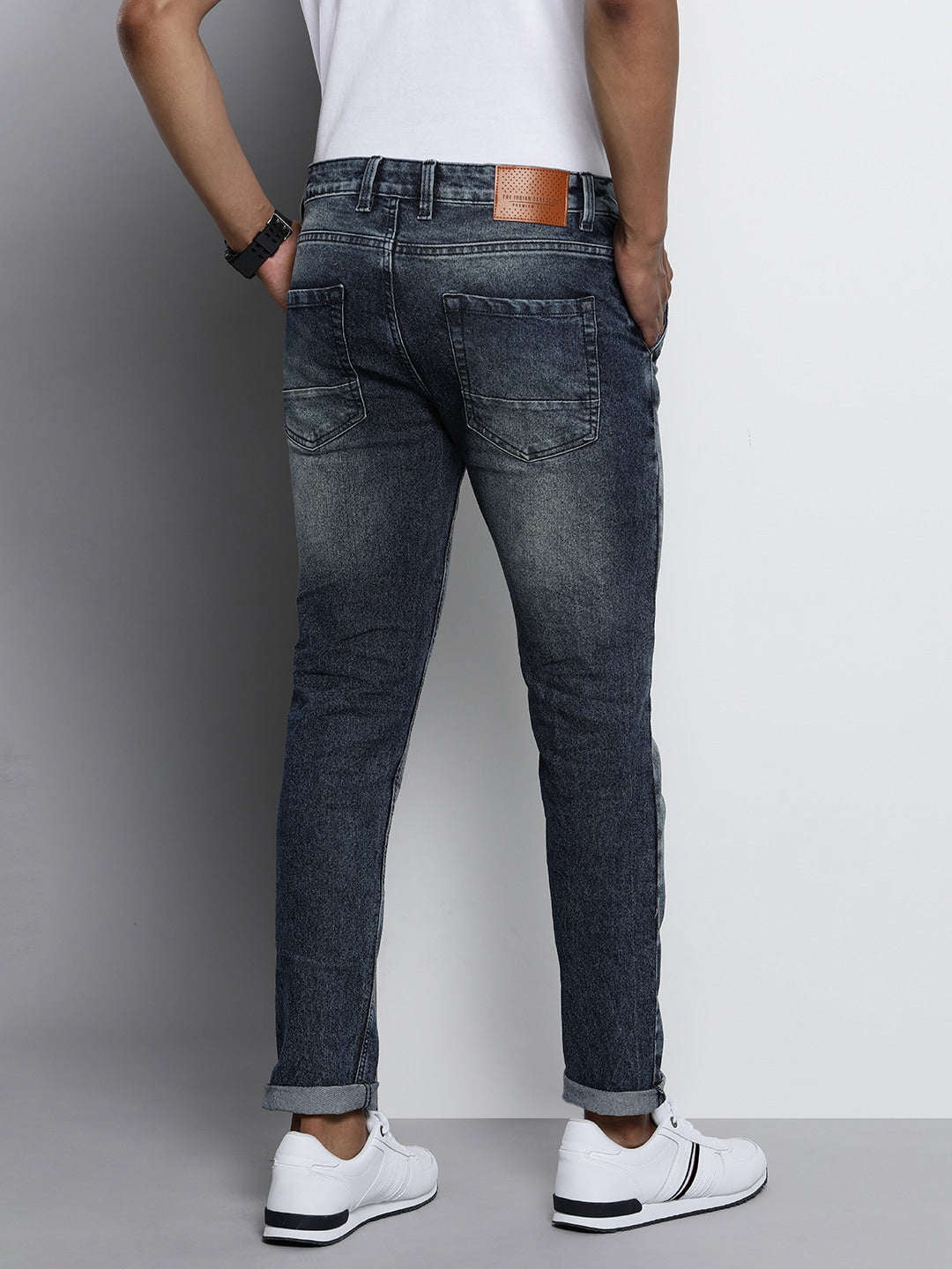 Men's Rag Blue Slim Fit Solid Casual Jeans - Image 3
