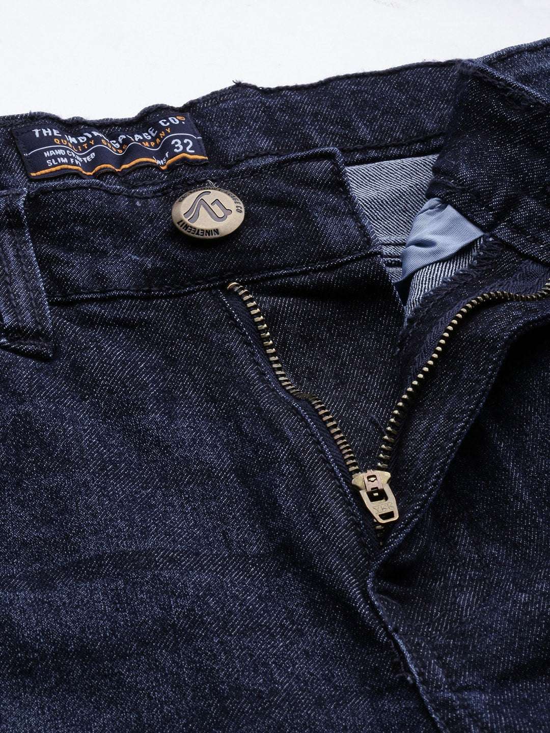 Men's Blue Slim Fit Solid Mid-Rise Stretchable Jeans - Image 5