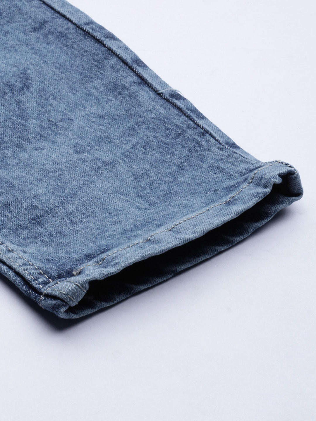 Men's Blue Slim Fit Solid Mid-Rise Stretchable Jeans - Image 7