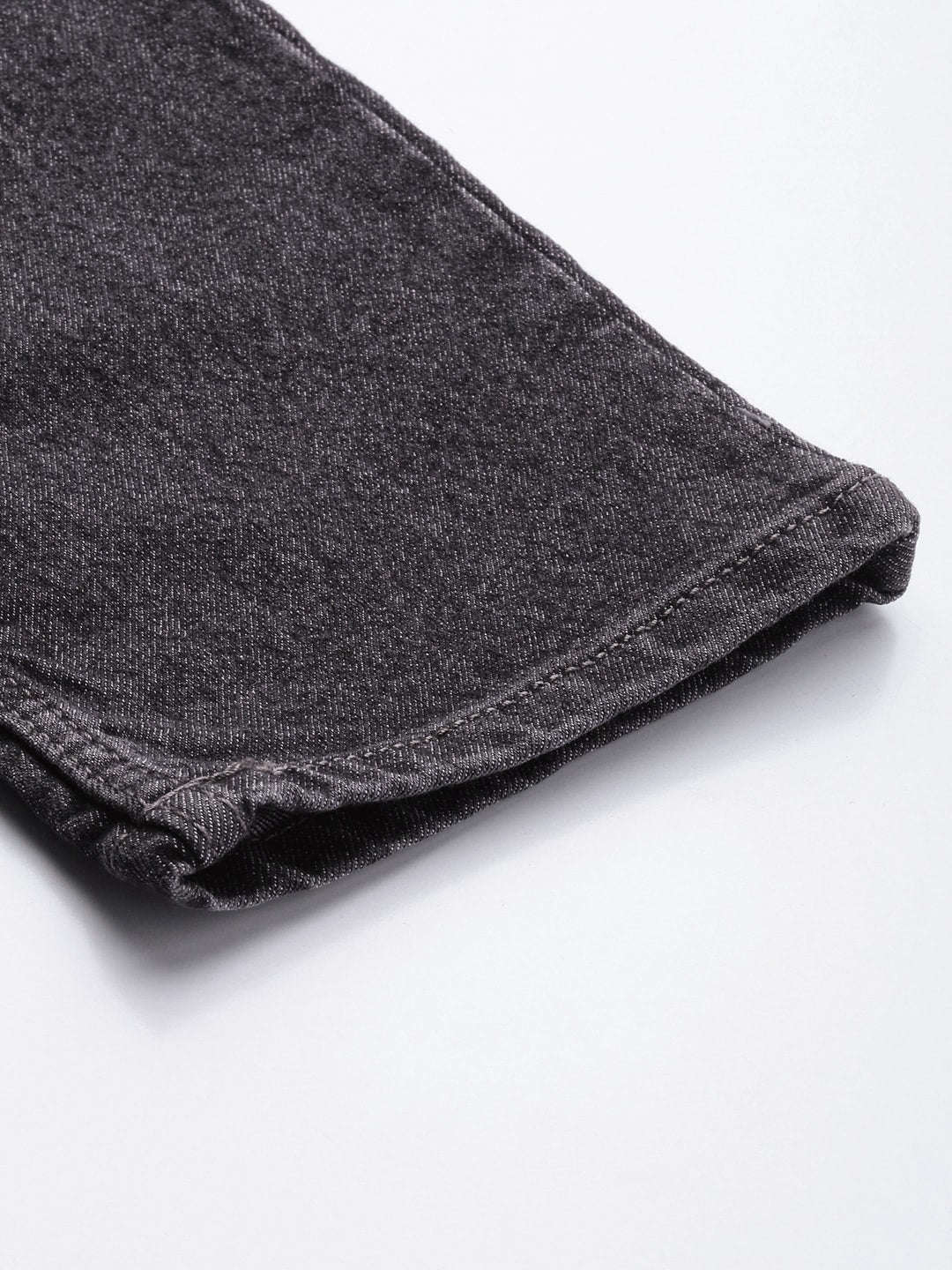 Men's Black Slim Fit Solid Casual Jeans - Image 7