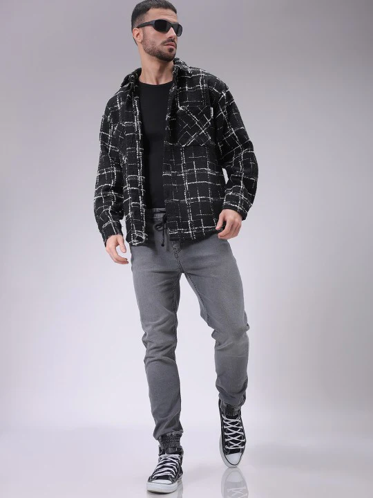 Men's Solid Denim Jogger - Image 3