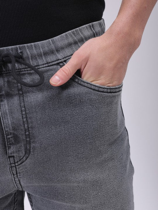 Men's Solid Denim Jogger - Image 5