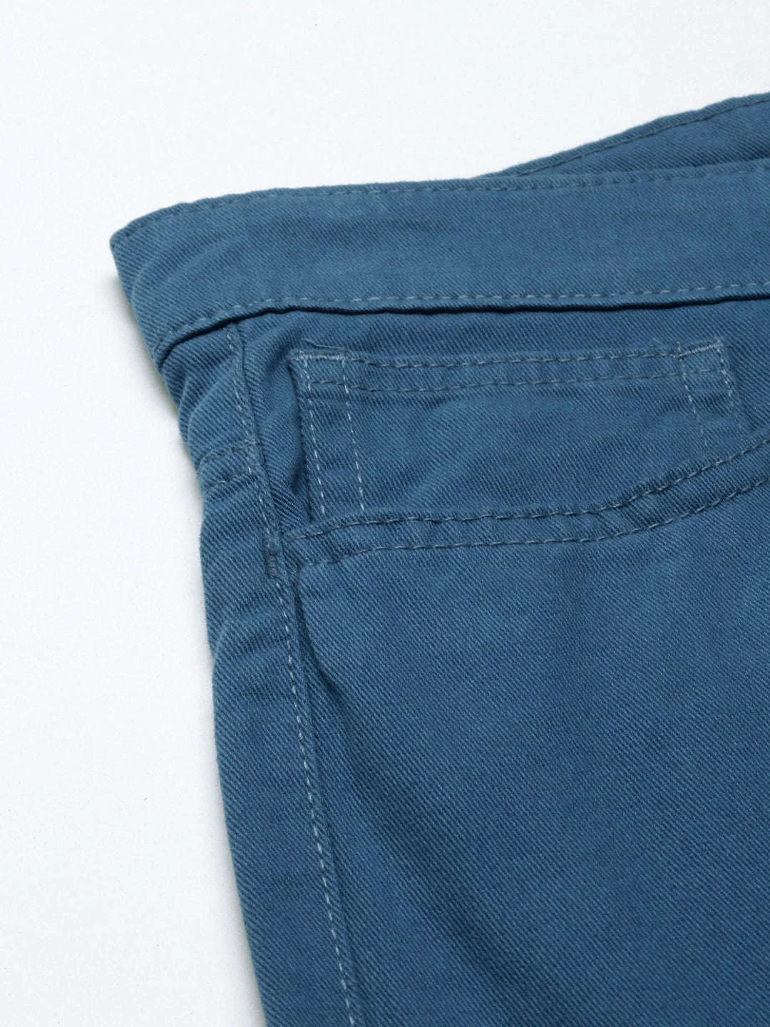 Men's Blue Slim Fit Solid Casual Shorts - Image 7