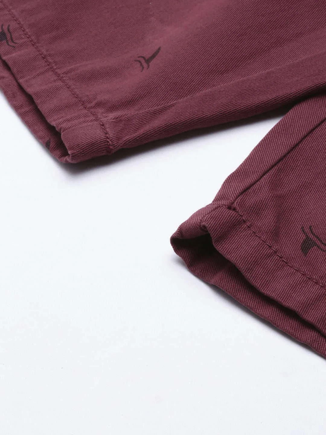Men's Maroon Slim Fit Solid Casual Shorts - Image 8
