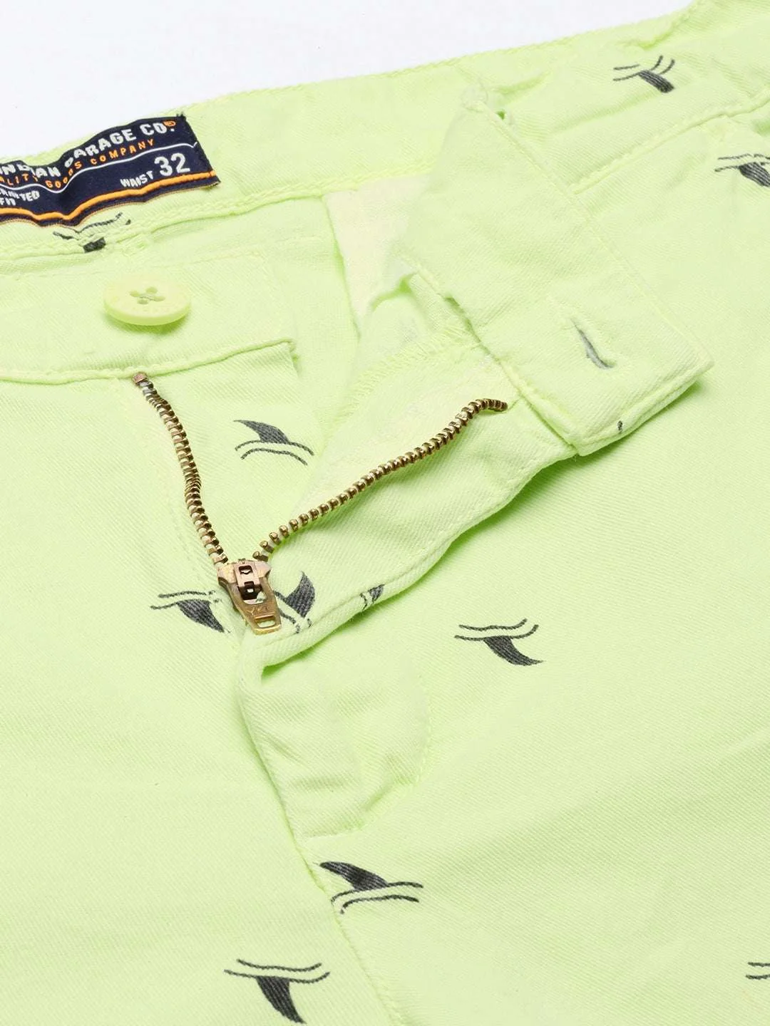Men's Green Slim Fit Solid Casual Shorts - Image 6