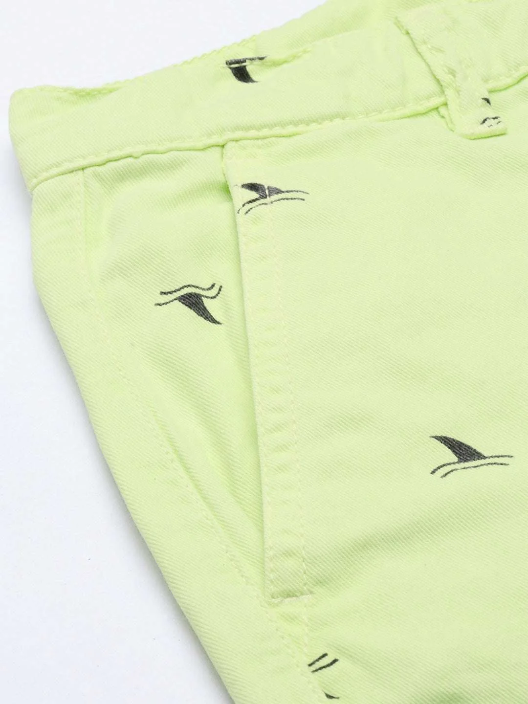Men's Green Slim Fit Solid Casual Shorts - Image 7