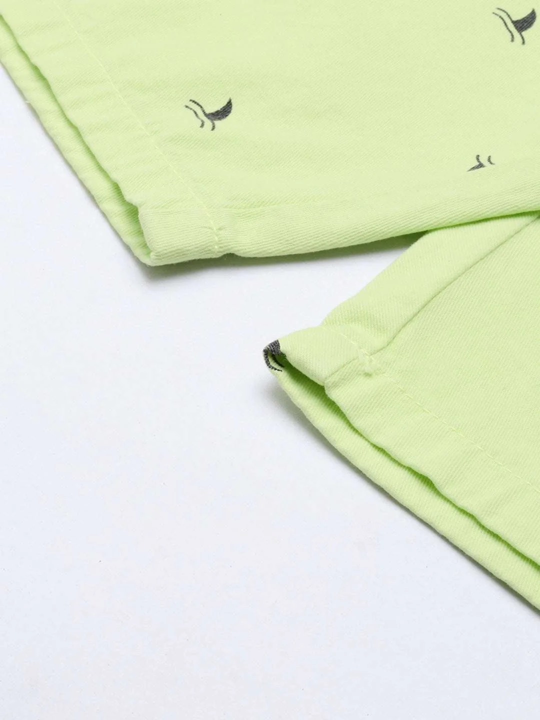Men's Green Slim Fit Solid Casual Shorts - Image 8