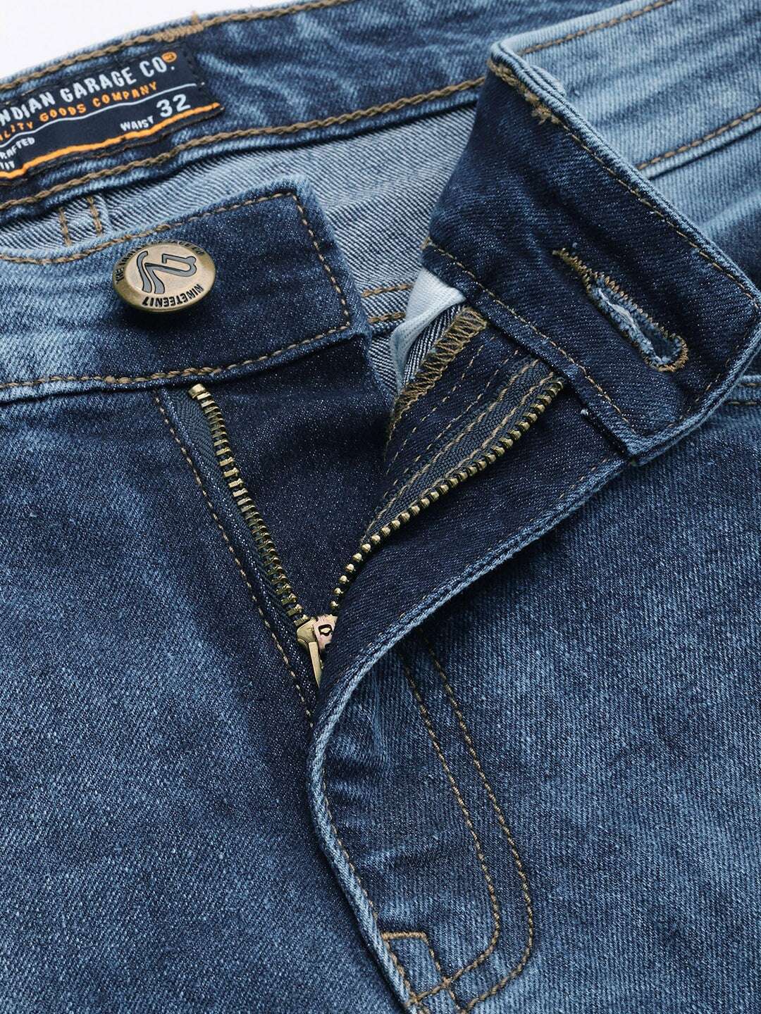 Men's Blue Slim Fit Solid Mid-Rise Stretchable Jeans - Image 4