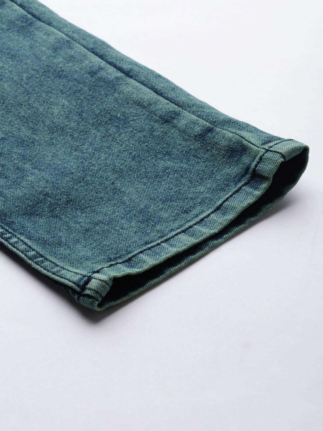 Men's Blue Regular Fit Solid Mid-Rise Stretchable Jeans - Image 7