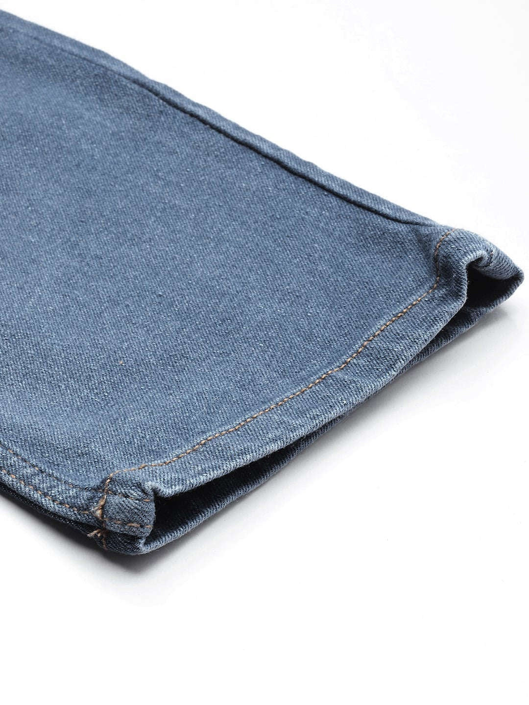 Men's Blue Slim Fit Printed Casual Jeans - Image 8