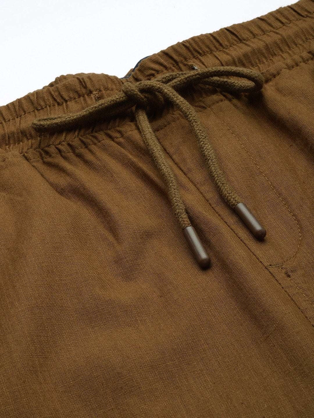 Men's Brown Slim Fit Solid Casual Shorts - Image 5