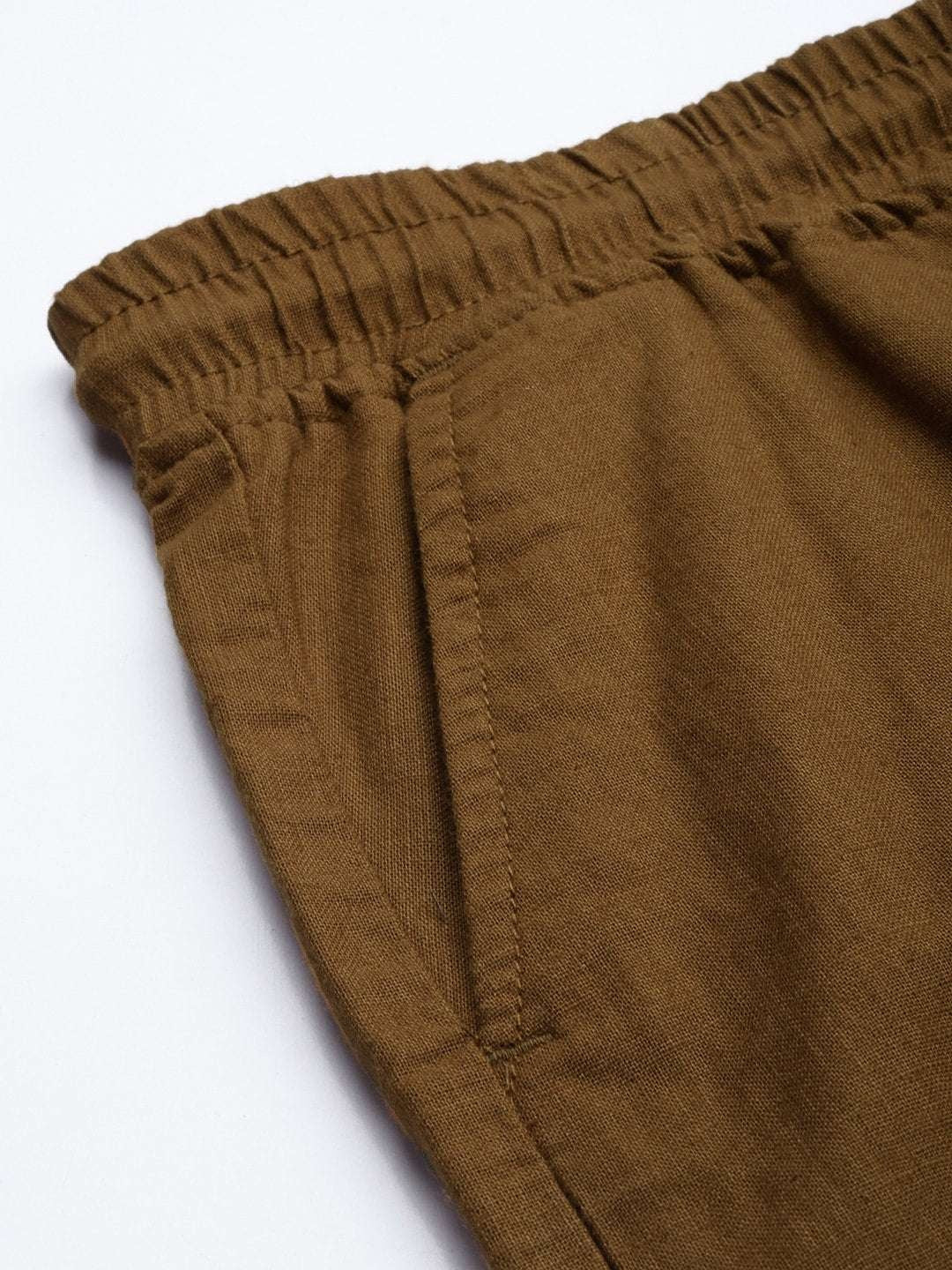 Men's Brown Slim Fit Solid Casual Shorts - Image 7