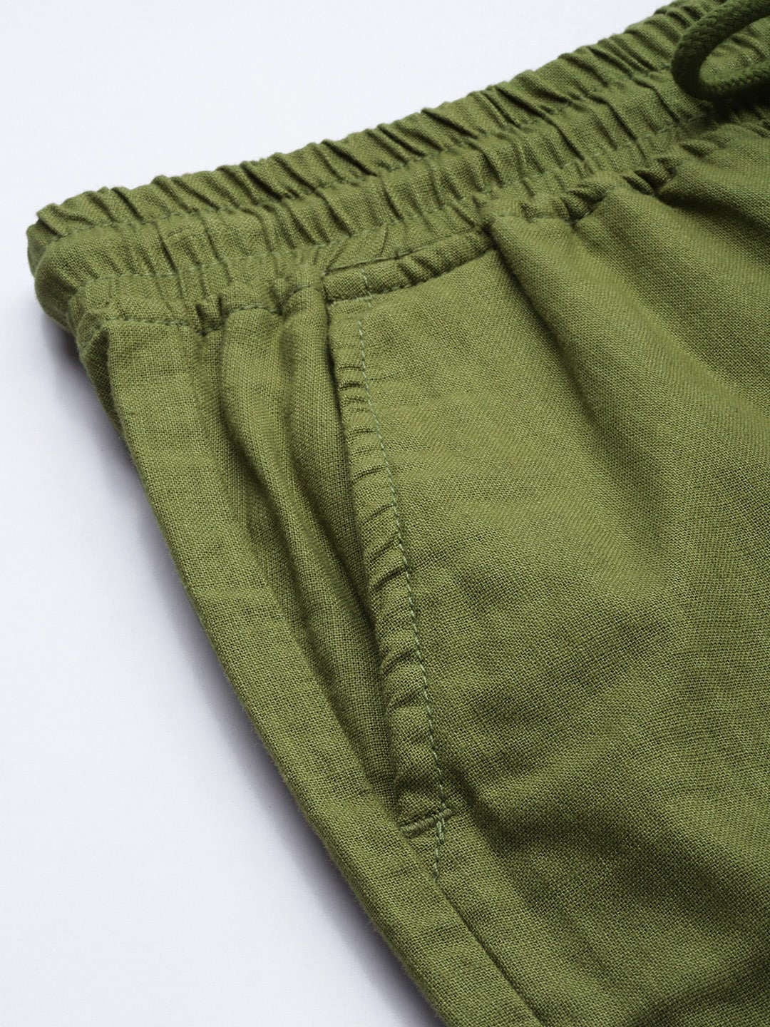 Men's Green Slim Fit Solid Casual Shorts - Image 7
