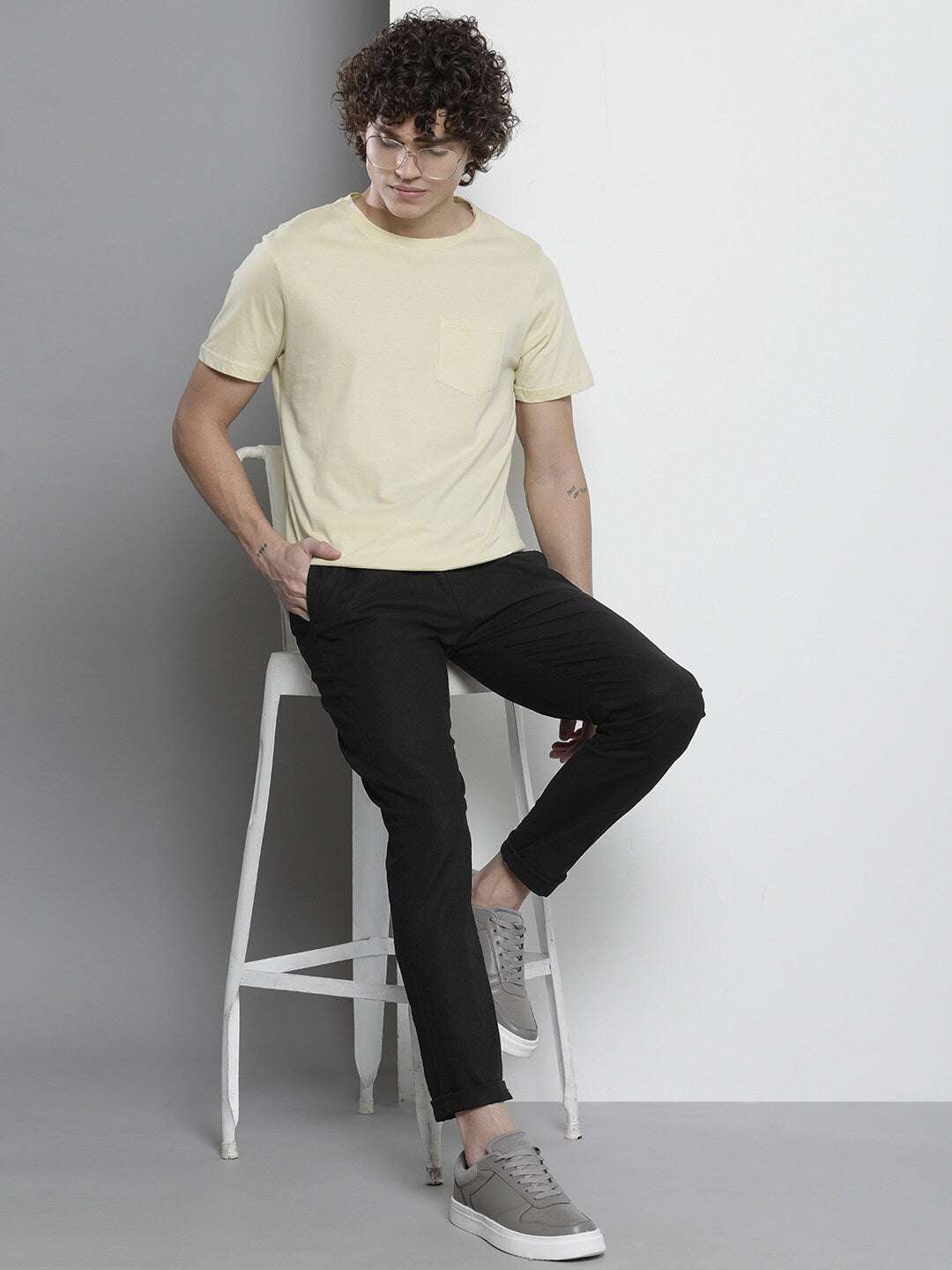 Men's Black Linen Jogger Trouser - Image 5