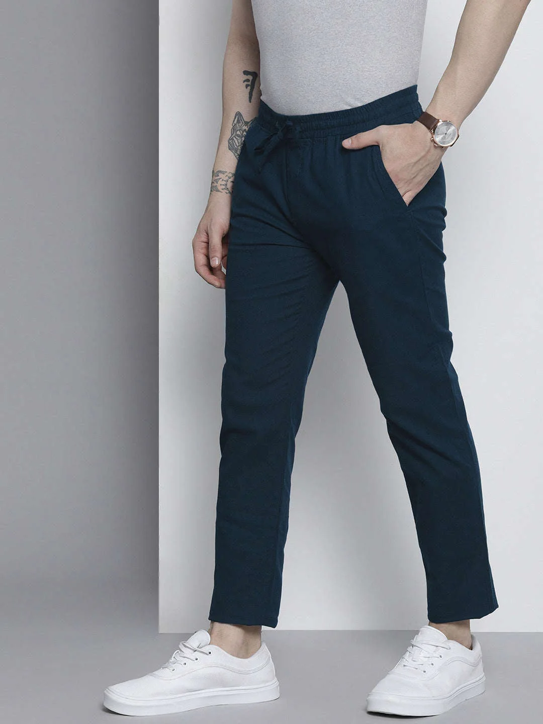 Men's Linen Jogger Trouser - Image 2