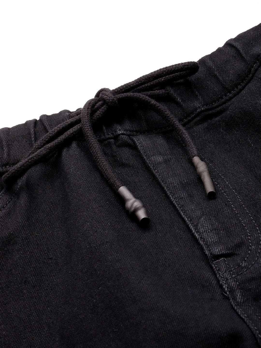 Men's Black Slim Fit Solid Casual Jeans - Image 4