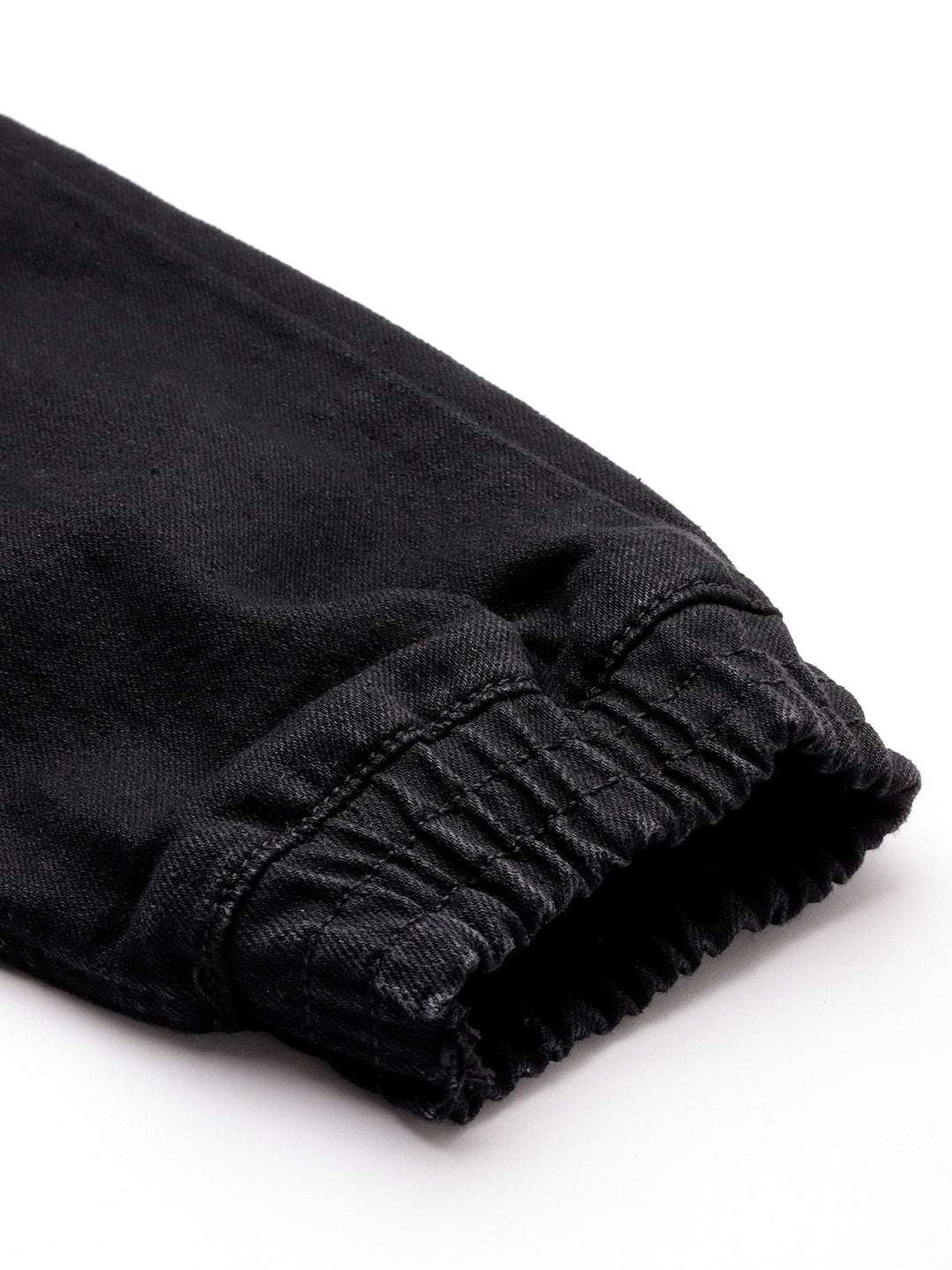 Men's Black Slim Fit Solid Casual Jeans - Image 7