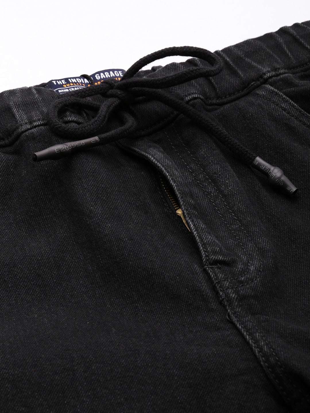 Men's Black Slim Fit Solid Street Wear Jeans - Image 5