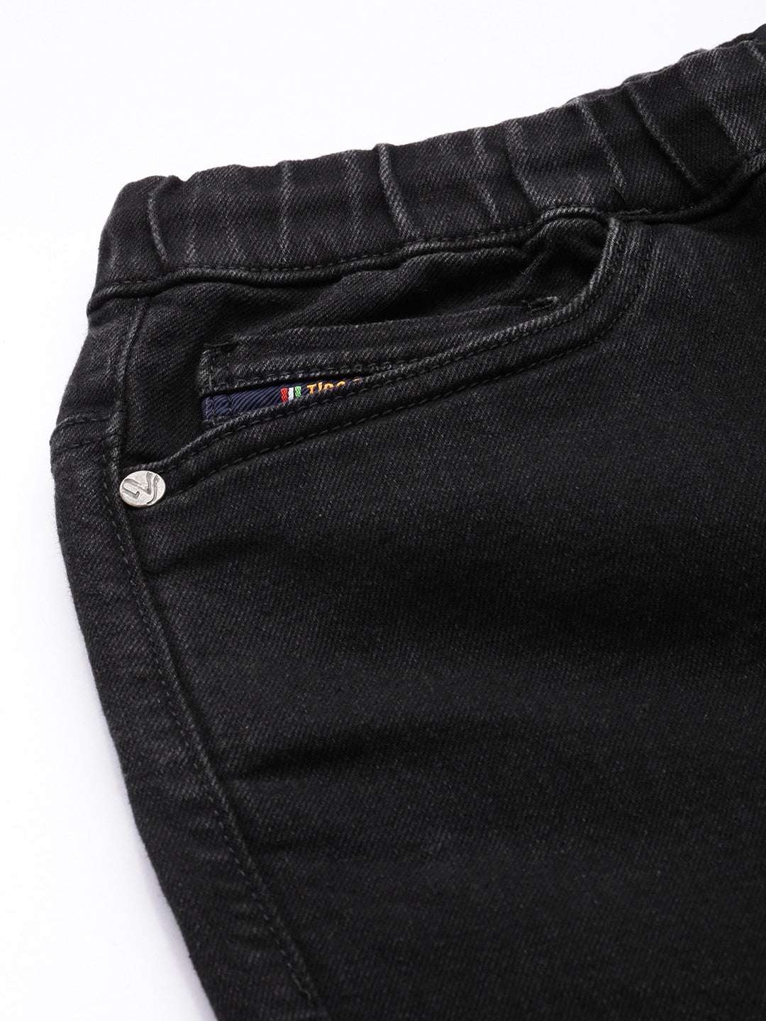 Men's Black Slim Fit Solid Street Wear Jeans - Image 7