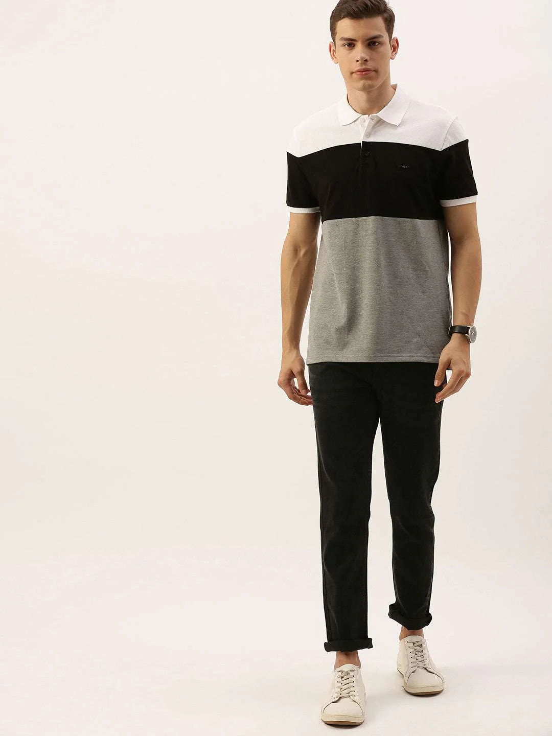 Men's Black Slim Fit Solid Casual Jeans - Image 5