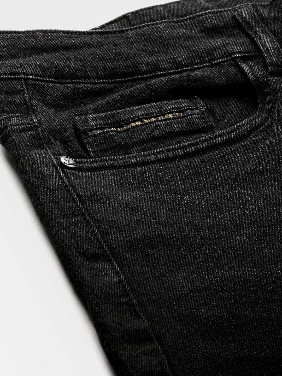 Men's Black Slim Fit Solid Casual Jeans - Image 6