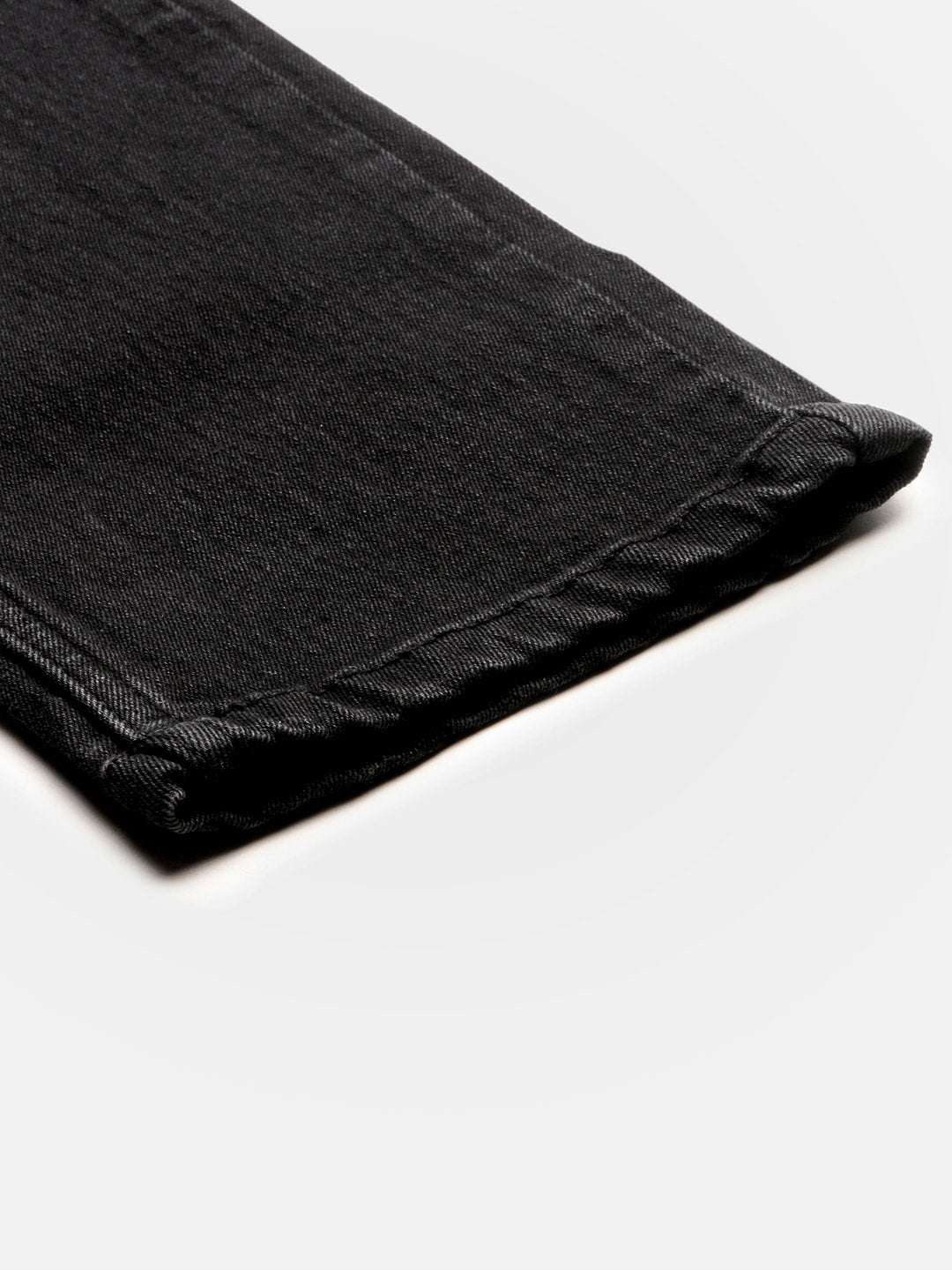 Men's Black Slim Fit Solid Casual Jeans - Image 7