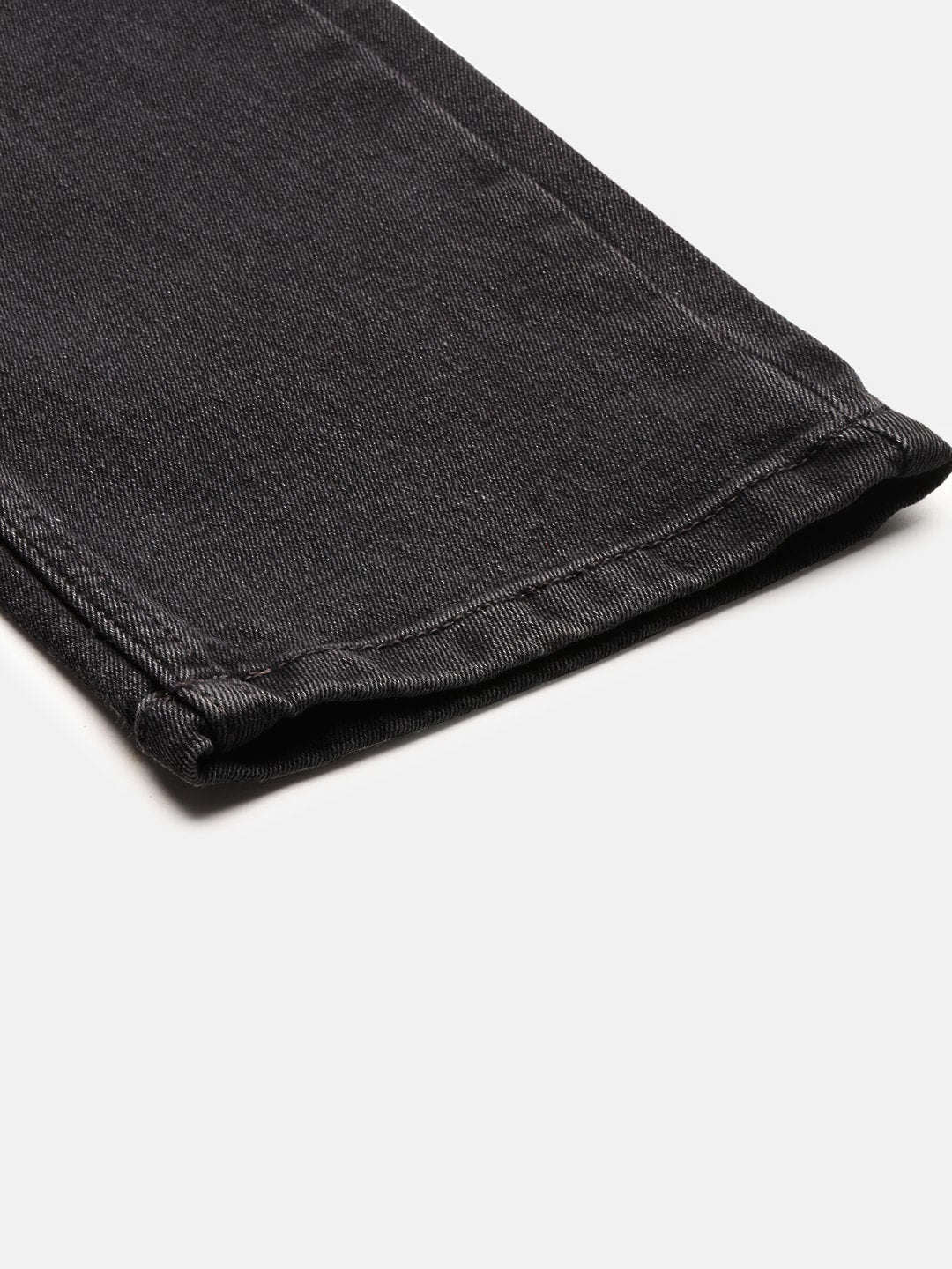 Men's Grey Slim Fit Solid Casual Jeans - Image 7