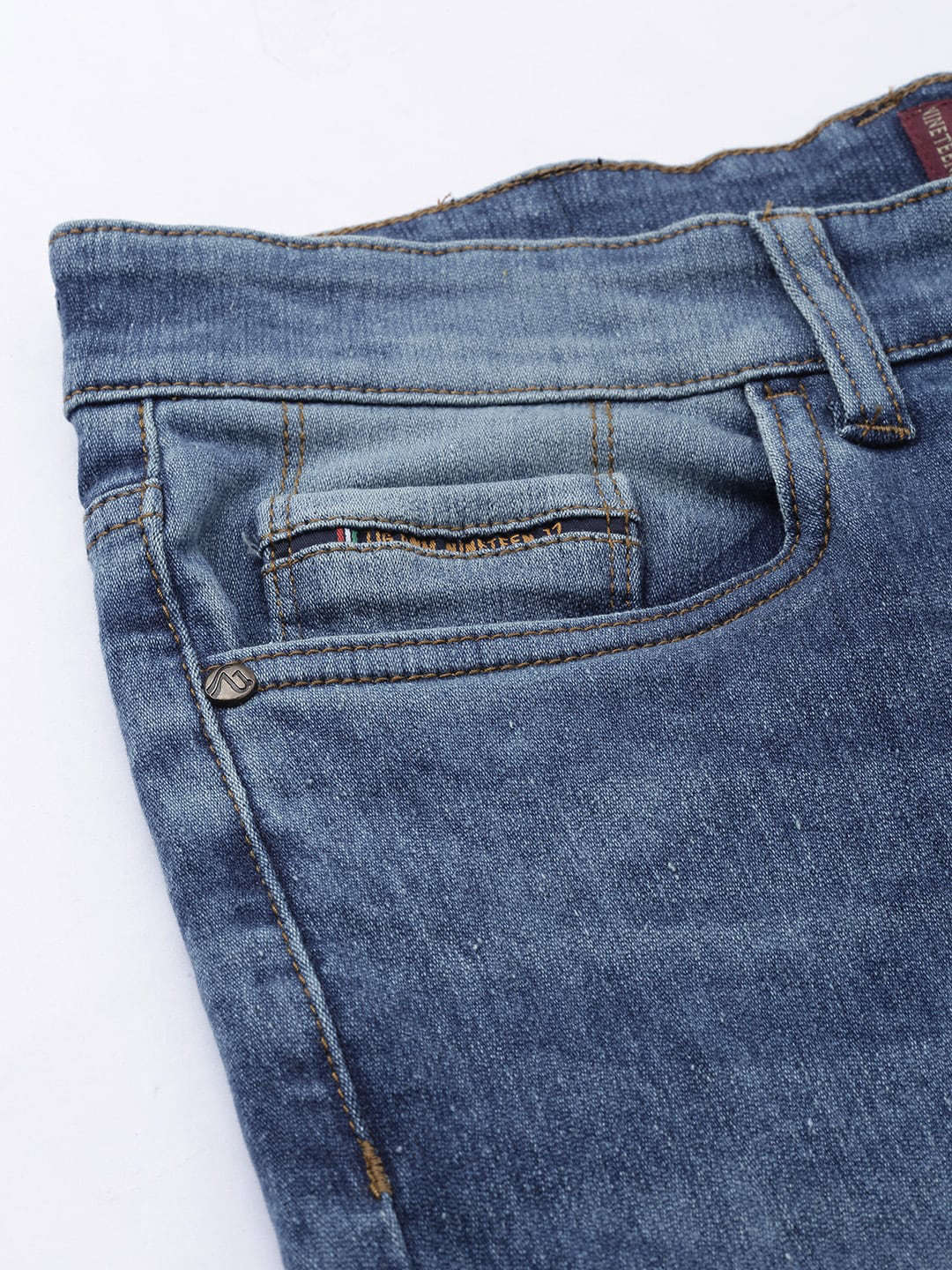 Men's Rag Blue Slim Fit Solid Casual Jeans - Image 6