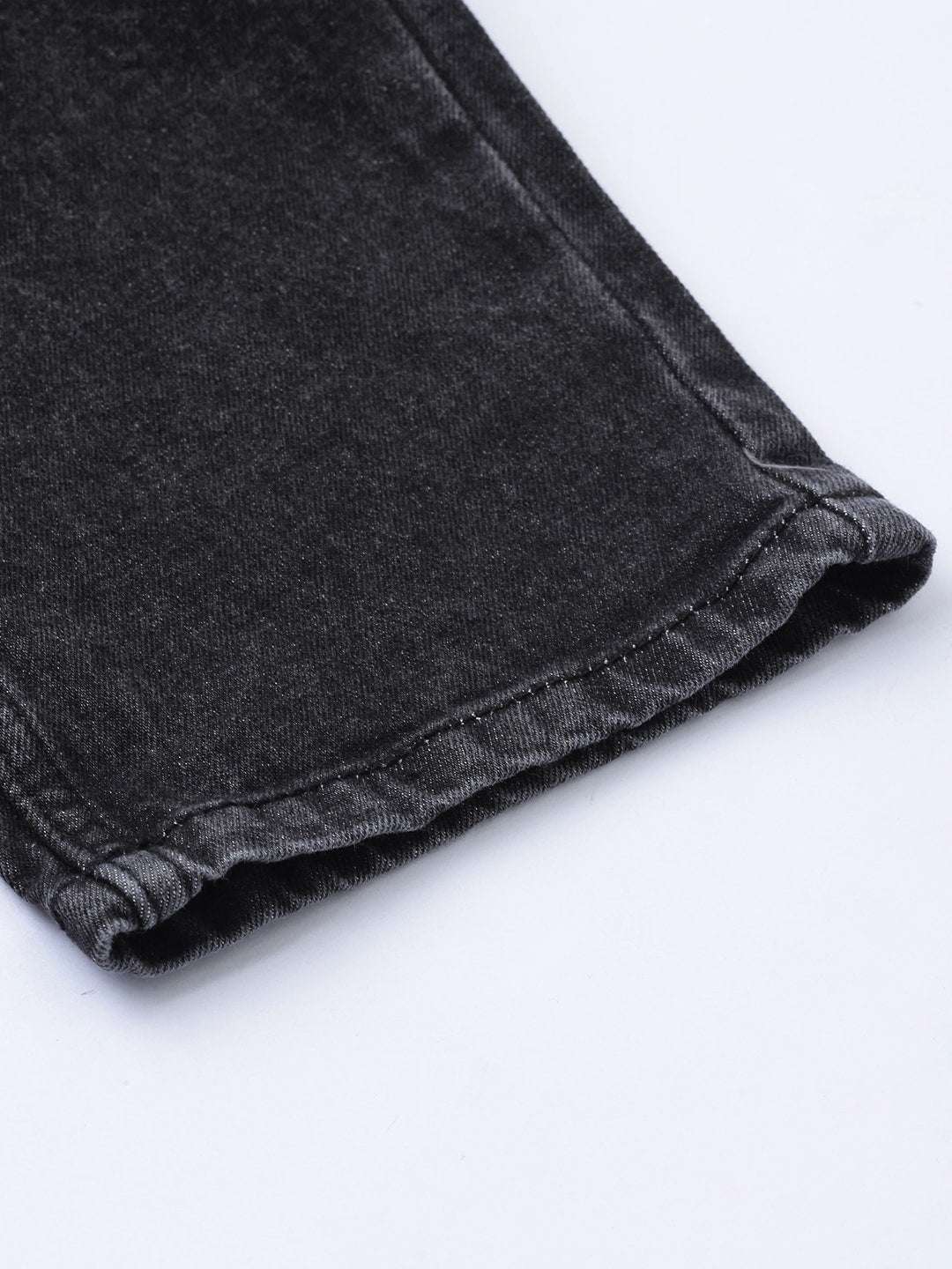 Men's Black Slim Fit Solid Mid-Rise Jeans - Image 7