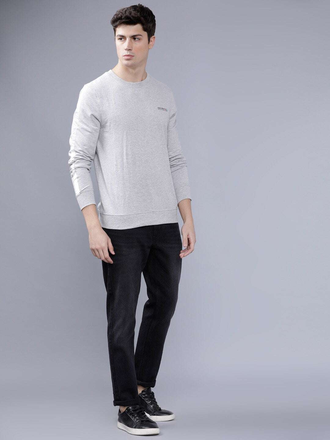 Men's Blue Slim Fit Solid Mid-Rise Jeans - Image 4