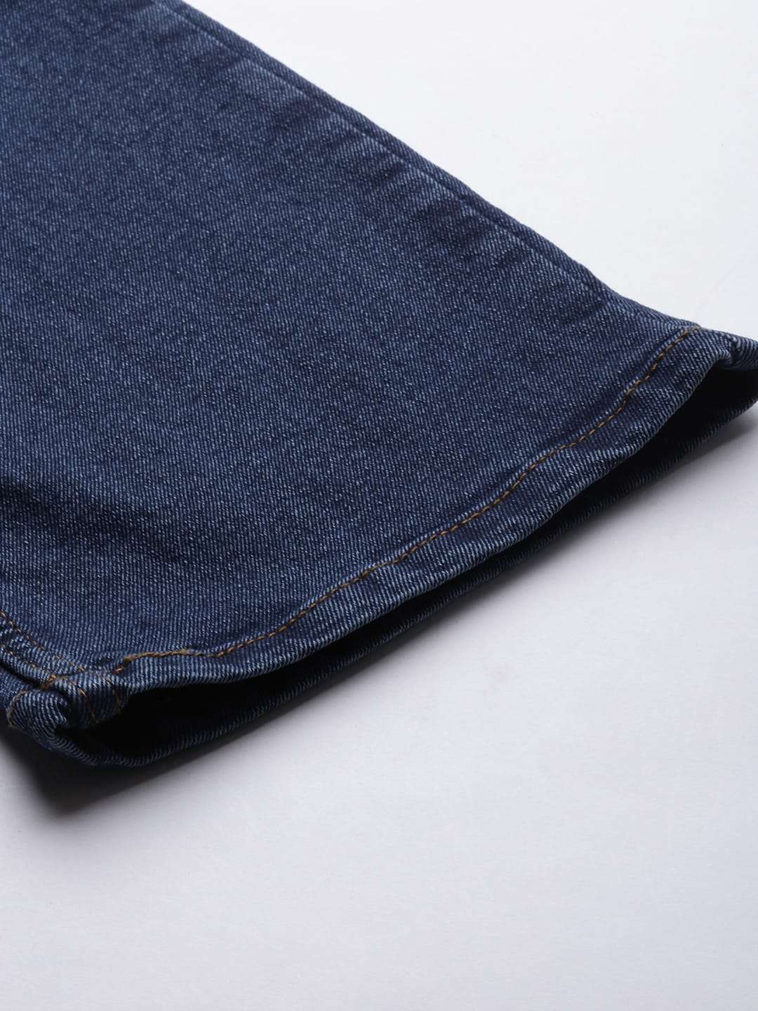 Men's Blue Bootcut Solid Mid-Rise Stretchable Jeans - Image 7
