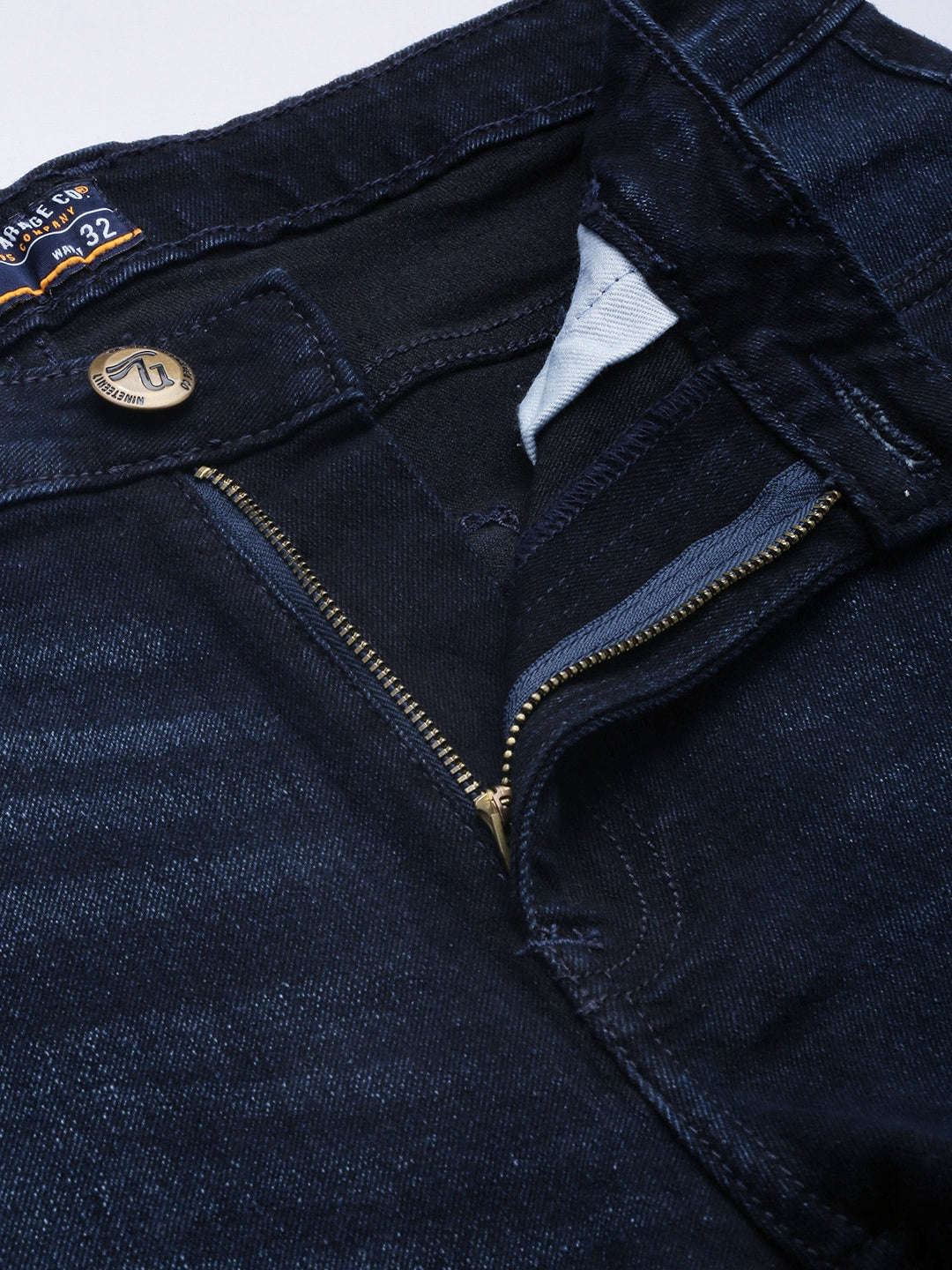 Men's Blue Bootcut Solid Mid-Rise Stretchable Jeans - Image 4