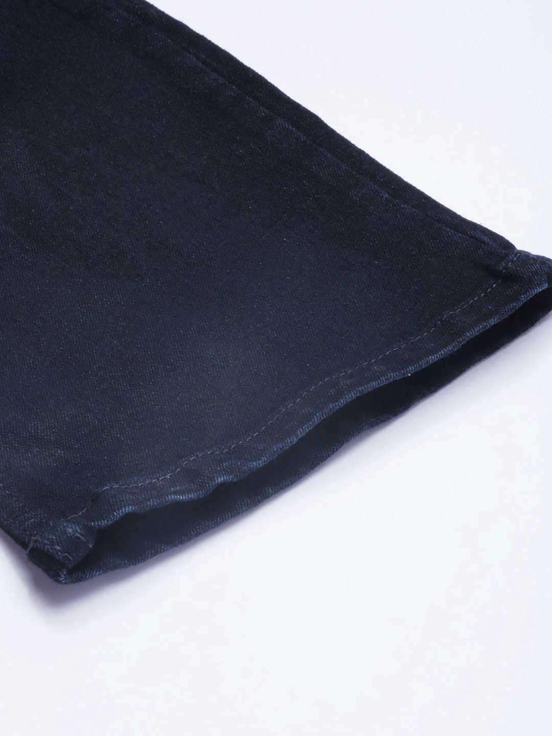 Men's Blue Bootcut Solid Mid-Rise Stretchable Jeans - Image 7