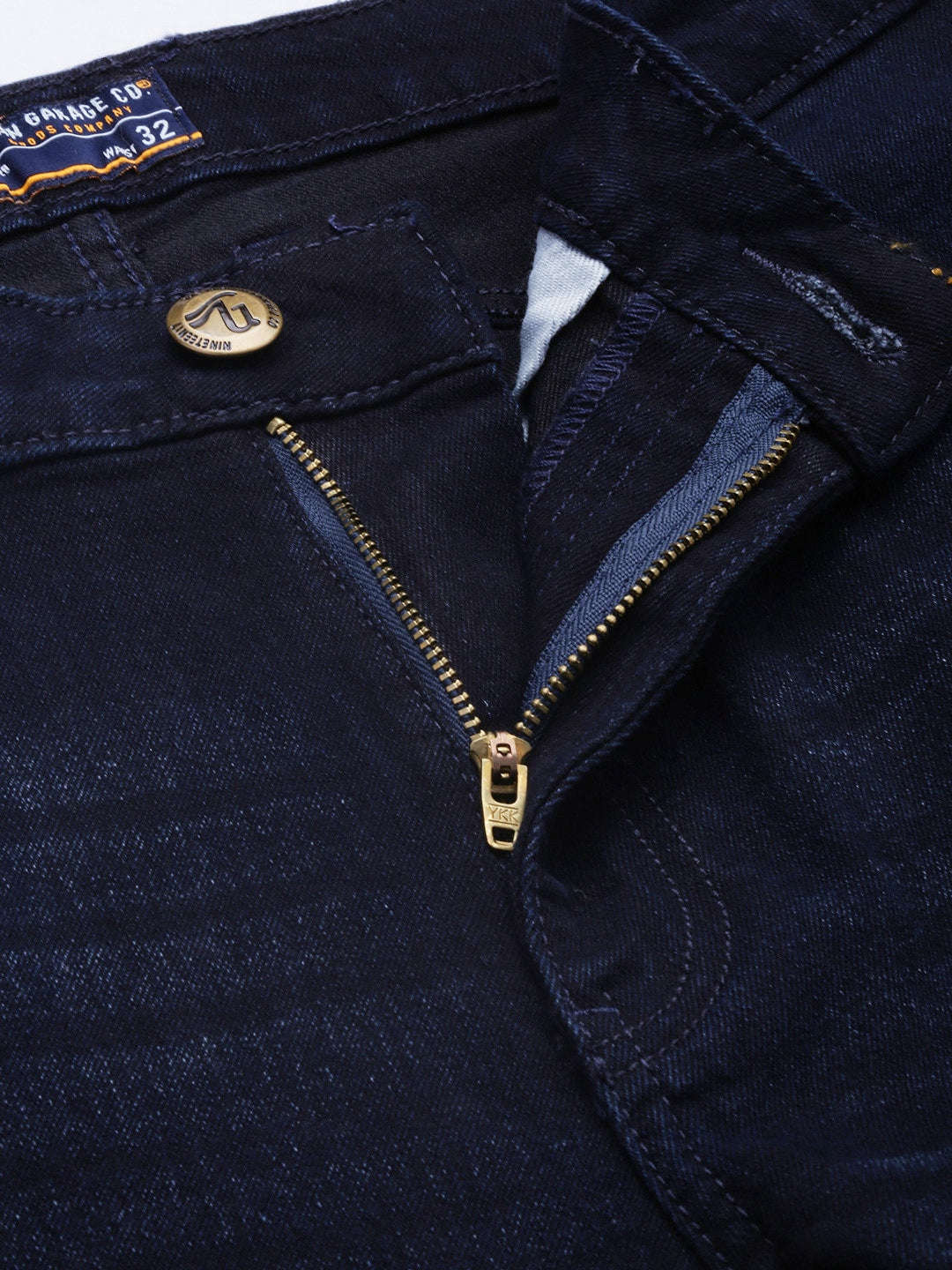 Men's Blue Bootcut Fit Solid Mid-Rise Stretchable Jeans - Image 5