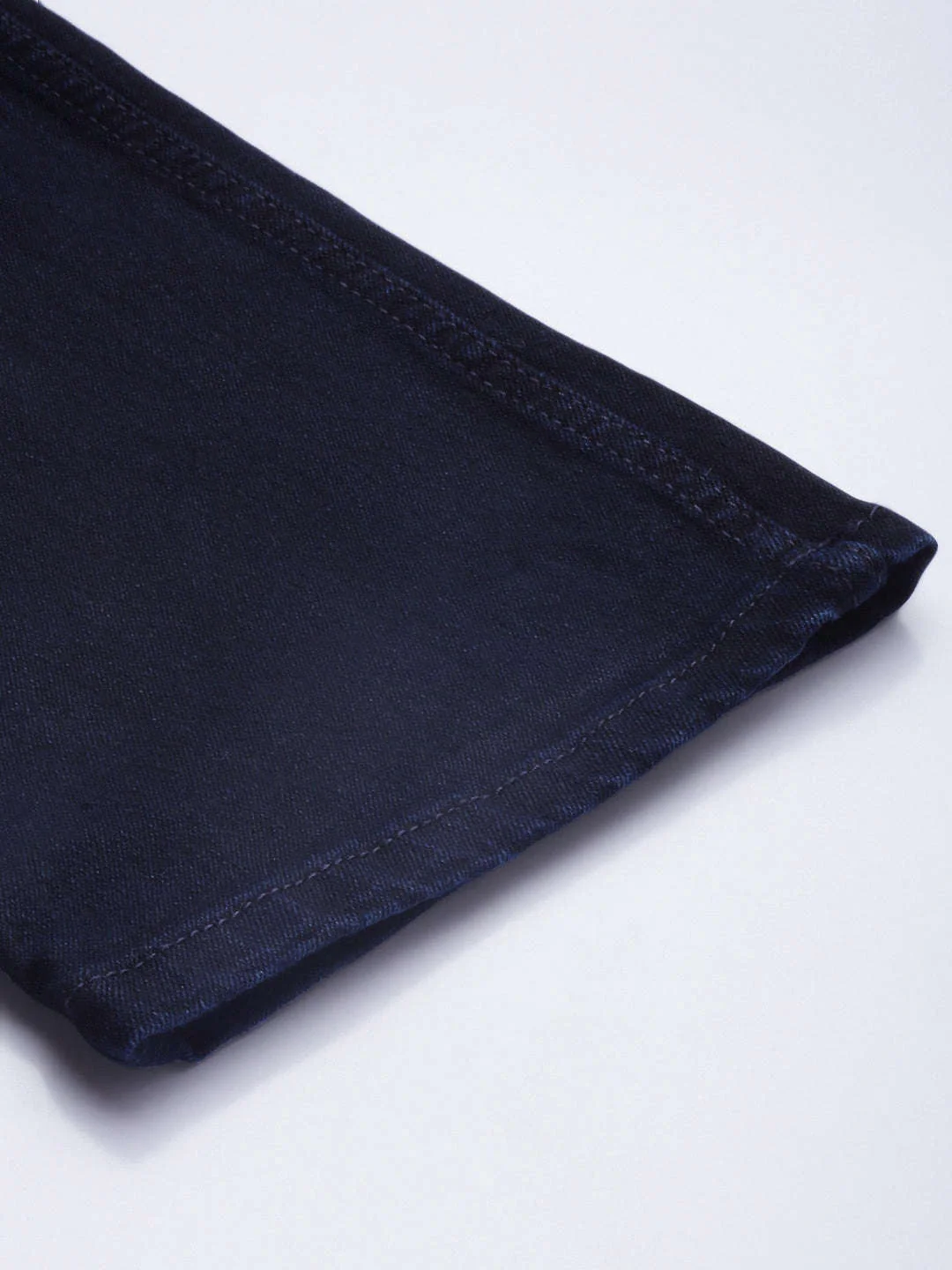 Men's Blue Bootcut Fit Solid Mid-Rise Stretchable Jeans - Image 7