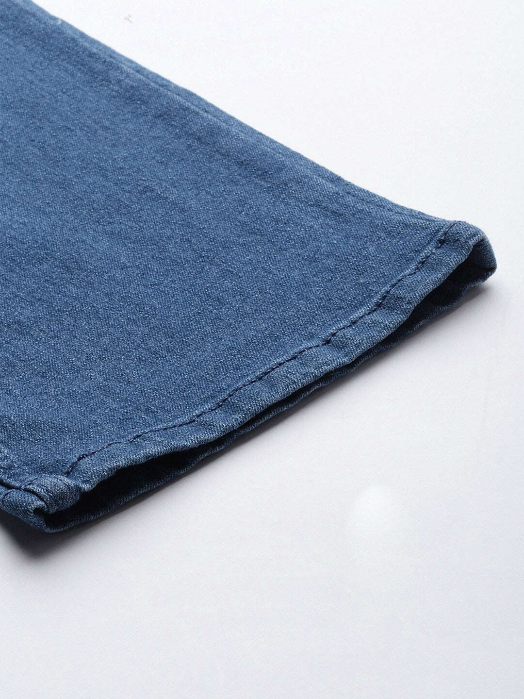 Men's Blue Bootcut Solid Mid-Rise Stretchable Jeans - Image 7