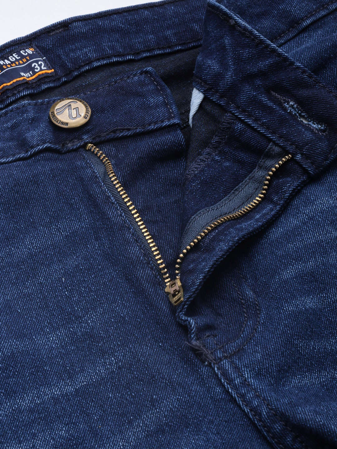 Men's Blue Bootcut Solid Mid-Rise Stretchable Jeans - Image 5