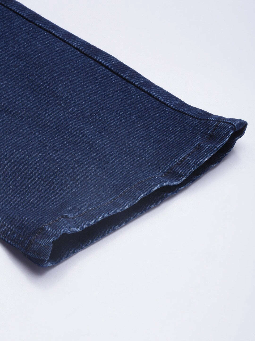 Men's Blue Bootcut Solid Mid-Rise Stretchable Jeans - Image 7
