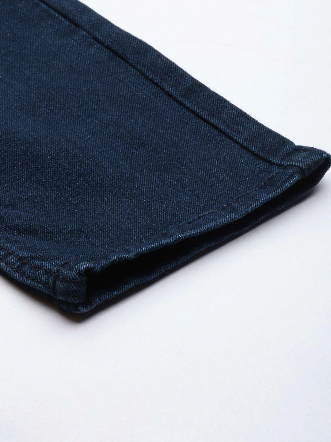 Men's Blue Carrot Fit Solid Mid-Rise Stretchable Jeans - Image 7